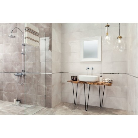 Tubądzin Muse Ivory płytka ścienna 29,8x59,8 - aranżacja.