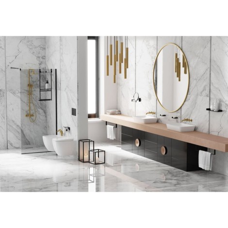 Deante Round mydelniczka ścienna czarny mat