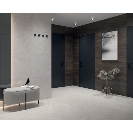 Paradyż Lightstone grey półpolet płytka grsowa 59,8x119,8 - aranżacja.