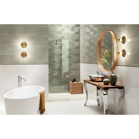 Tubądzin Brass white lappato płytka gresowa 59,8 x 59,8 - aranżacja.