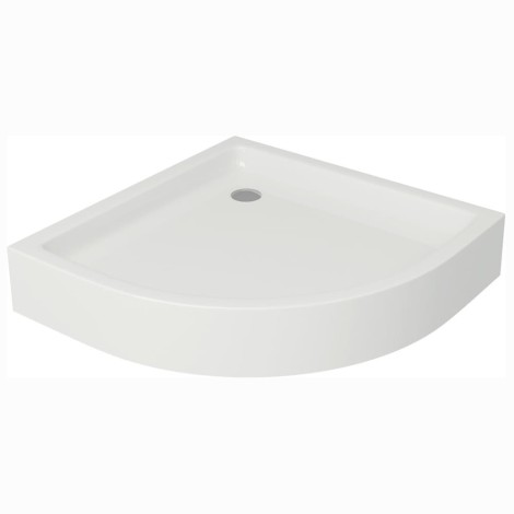 Cersanit Arteco Set B96 kabina prysznicowa półokrągła + brodzik 80 x 80 x 190 cm - brodzik.