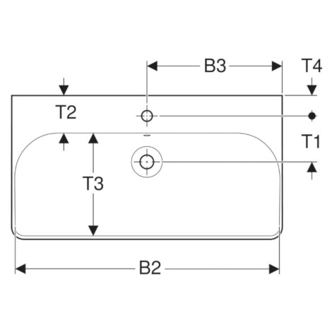 Geberit SMYLE SQUARE umywalka meblowa 60x48cm
