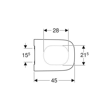 Geberit Smyle Square deska duroplastowa wolnoopadająca slim Click2Clean