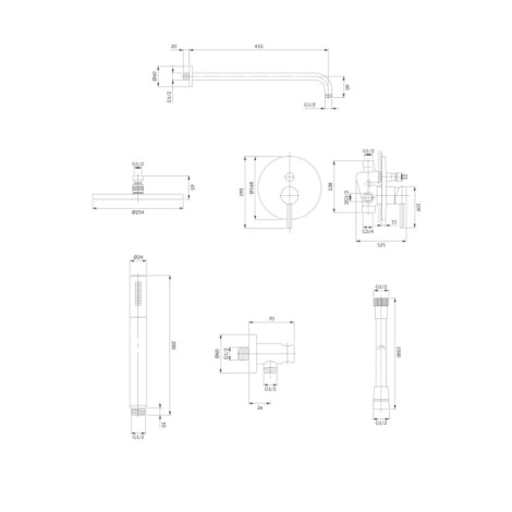 Omnires Y system prysznicowy podtynkowy nikiel