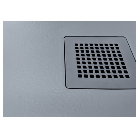 New Trendy Mori brodzik konglomeratowy prostokątny szary 120x80x3,5cm