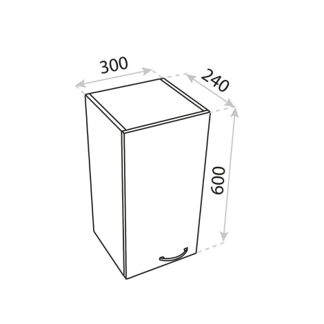 Lavita szafka wisząca Basic Barato 30x24 biała