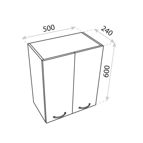 Lavita Basic Barato szafka wisząca 50x24 biała