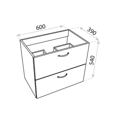 Lavita Basic Barato szafka podumywalkowa 60x39 biała
