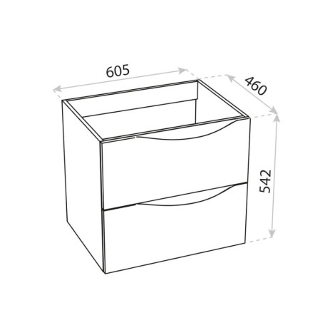 Lavita Kolorado szafka podumywalkowa 60,5x46 cm czarny