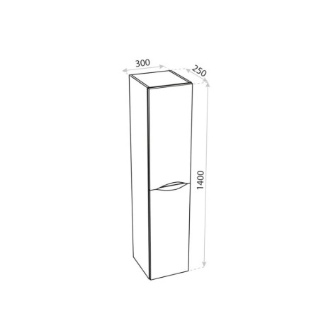 Lavita Kolorado słupek 30x25x140 cm biały