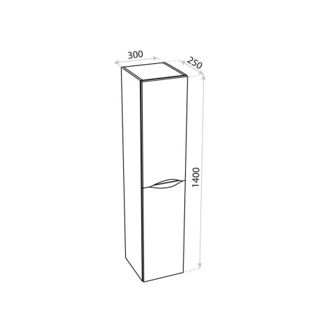 Lavita Kolorado słupek wiszący 30x25 czarny mat