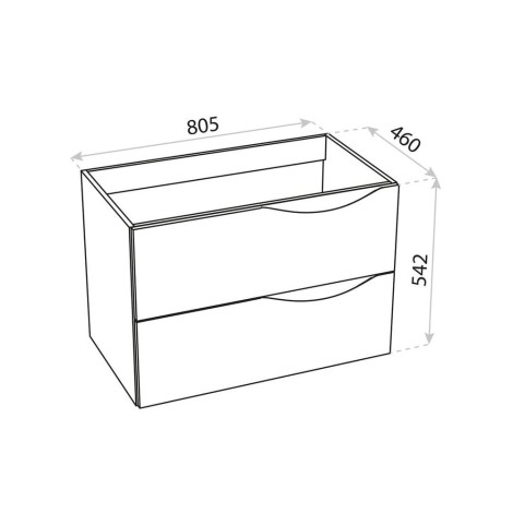 Lavita Kolorado szafka podumywalkowa 80x46 czarny mat