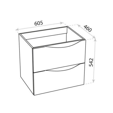 Lavita Kolorado szafka podumywalkowa 60x46 czarna