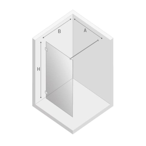 New Trendy Eventa walk-in 120x200 cm - rysunek techniczny
