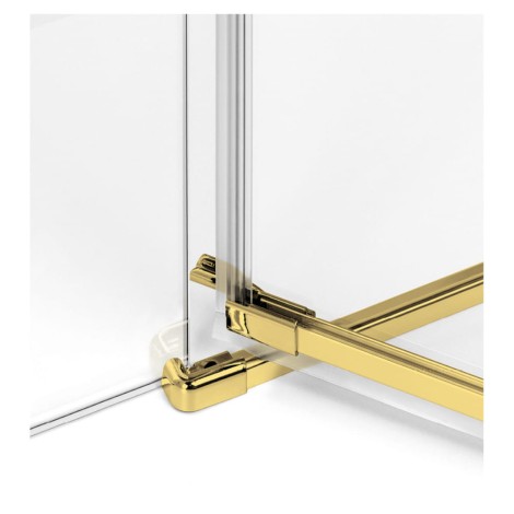 New Trendy Avexa kabina prostokątna lewa gold 80x90x200 cm