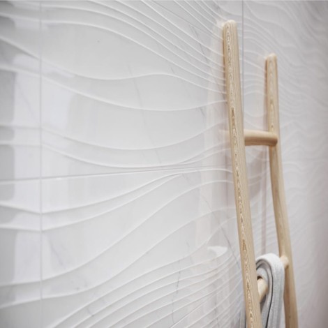 Cersanit Marinel white structure glossy 20*60 płytka ścienna