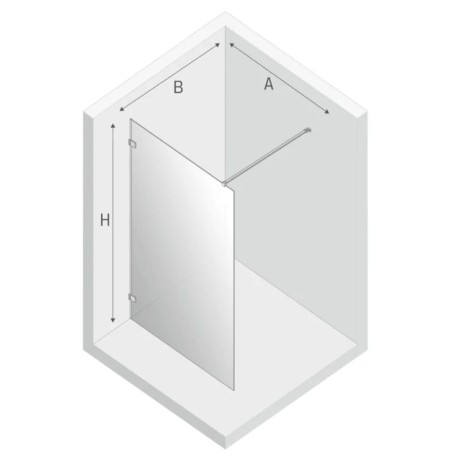 New Trendy Avexa gold brushed walk-in 140x200 cm-rys.tech.