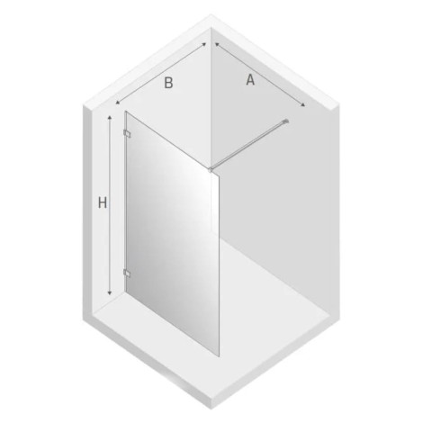 New Trendy Avexa kabina walk-in gold shine 100x200 cm-rys.tech.