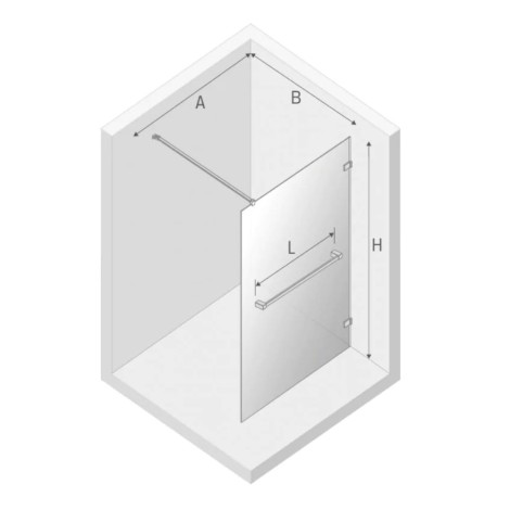 New Trendy Avexa gold brushed walk-in 140x200 cm-rys.tech.