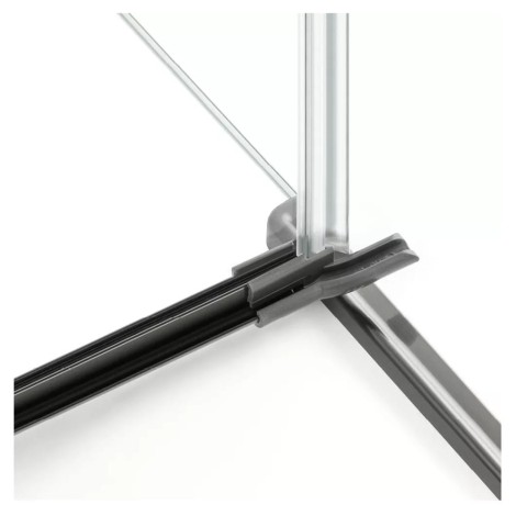 New Trendy Avexa kabina kwadratowa gunmetal brushed 90x90x200 cm