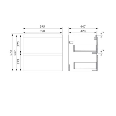 Cersanit Moduo szafka podumywalkowa antracyt 60cm