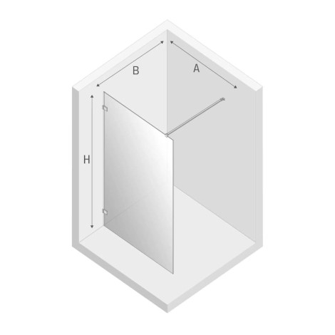 New Trendy Avexa kabina walk-in copper brushed 100x200 cm-rys.tech.