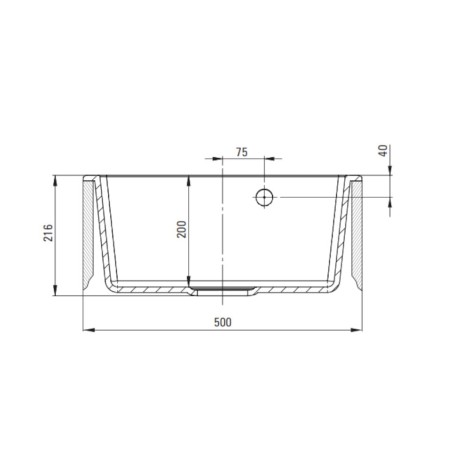Deante Evora zlewozmywak granitowy 1-komorowy 50,0x50,0x21,6 cm.