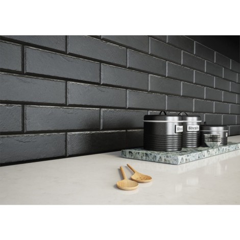Cerrad Foggia Nero płytka klinkierowa elewacyjna 6,5x24,5