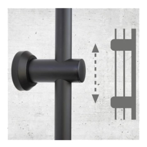 Deante Neo Symetrio zestaw natryskowy z drązkiem i słuchawką 1-funkcyjną chrom.