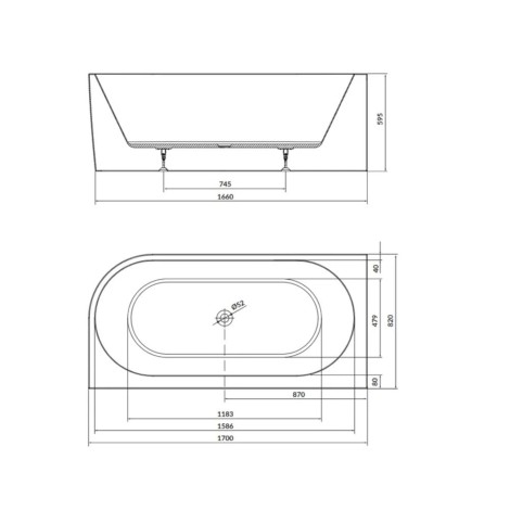 Cersanit Crea wanna wolnostojąca  narożna lewa 170x82