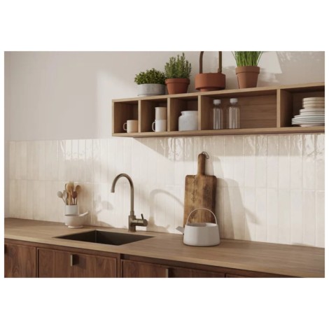Paradyż Monpelli white mix cegiełka struktura połysk płytka ścienna 6,5x29,5 cm