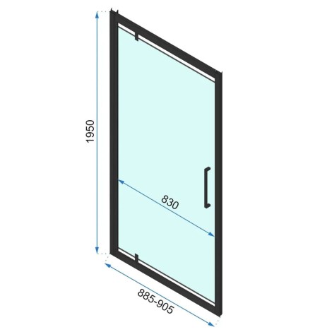 Rea Rapid Swing Gold 90 drzwi prysznicowe 90x195