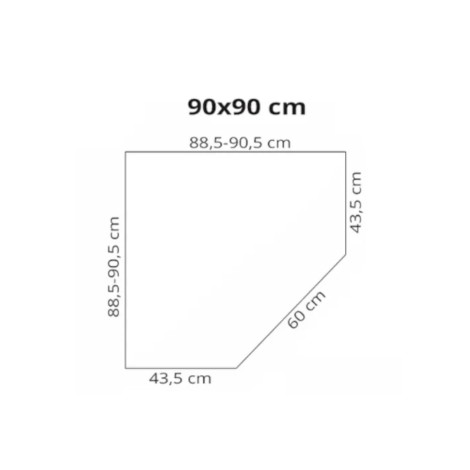 Rea Diamond kabina prysznicowa 90x90 złota