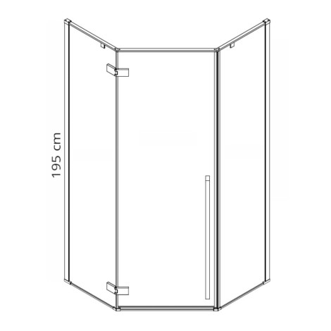 Rea Diamond kabina prysznicowa 90x90 black
