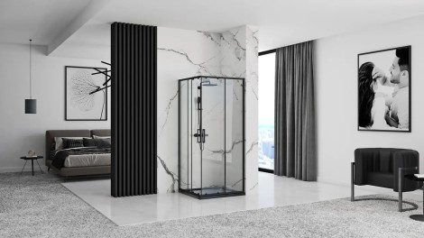 Rea Punto kabina prysznicowa 90x90 black