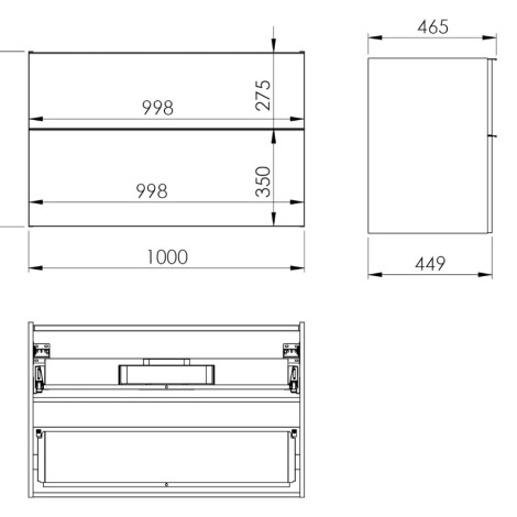 Elita Look szafka 100 2S fume mat