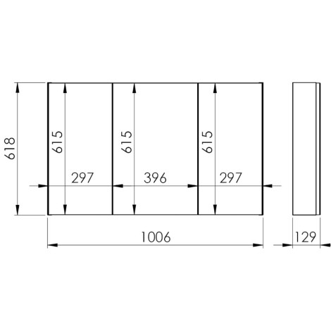 Elita Basic 100 3D szafka wisząca z lustrem
