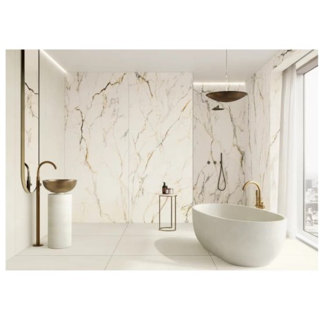 Paradyż My Way Passion white mat płytka gresowa 598x1198x8mm - aranżacja