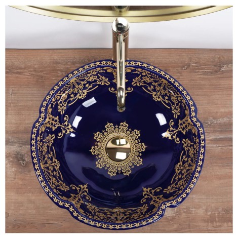 Rea Marina umywalka nablatowa okrągła blue