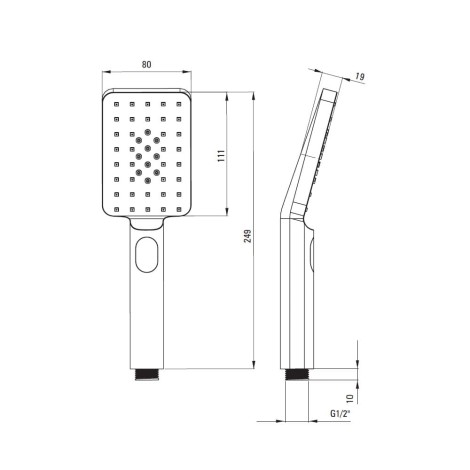 Deante Blur deszczownia z baterią mieszaczową chrom