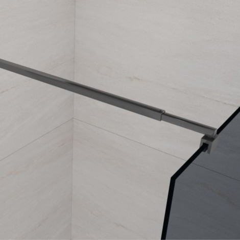 Invena kabina Walk-in II 800X2000 mm profil czarny szkło grafit