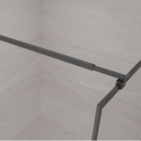 Invena kabina Walk-in II 1100x2000 mm profil czarny