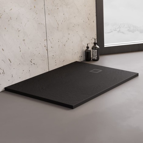 New Trendy Mori brodzik  konglomeratowy 120*90*3 czarny