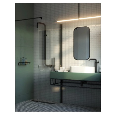 Deante Silia deszczownia z baterią natryskową nero