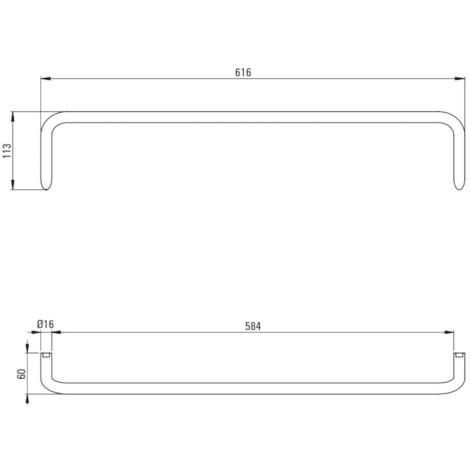 Deante Silia wieszak na ręcznik, złoty szczotkowany