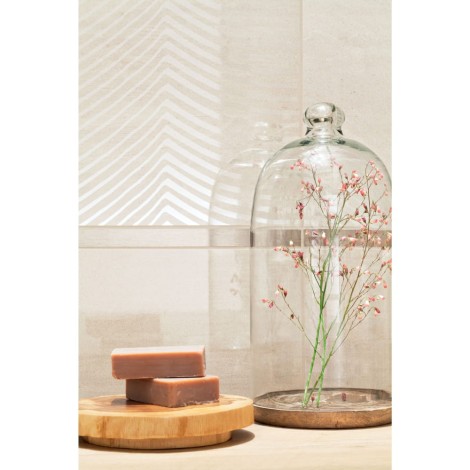 Tubądzin Dekor Shine Concrete light płytka ścienna 29,8x59,8 - aranżacja.