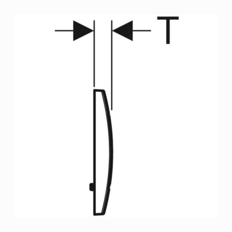 Geberit Delta 30 przycisk spłukujący chrom - rysunek techniczny.