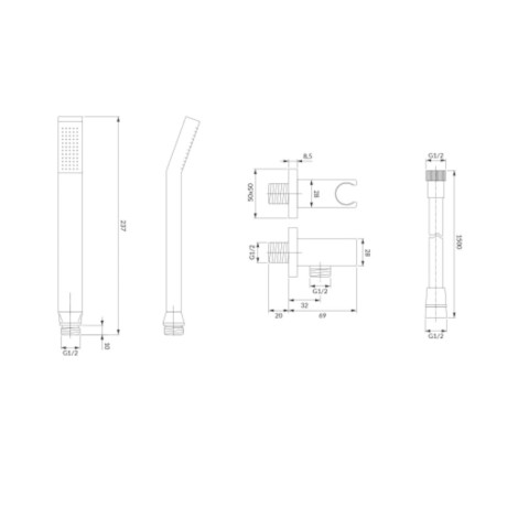 Omnires Darling system prysznicowy podtynkowy złoty
