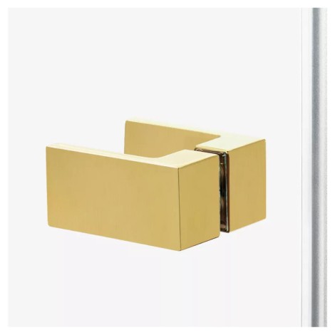 New Trendy Avexa gold brushed prostokątna przyścienna prawa 100x90x200 cm