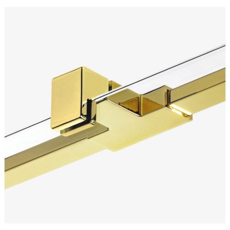 New Trendy Avexa kabina prostokątna z relingiem gold brushed prawa 90x100x200 cm